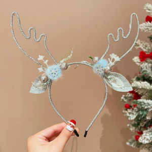 Christmas Childrens Headband 2024 New Style Girls Deer Antler Hairband No Headache Baby Cute Hair Clip Headwear Korean Style