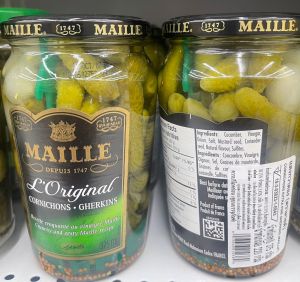 แตงกวาดอง MAILLE GHERKINS คุณภาพ นำเข้าจากฝรั่งเศส ขนาด 375 กรัม / 950 กรัม