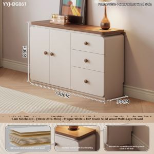 YANGYING | Solid Wood Buffet Sideboard Storage Cabinet