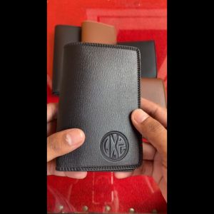 QXZ94 Dompet Pria Kulit Sintetis Tanggung Medium 3/4 Original Premium Lipat Polos Slot kartu DPT-LK