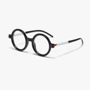 German Style Thick Frame Reading Glasses for Men And Women Large round Frame Blue Light Blocking Protective Eyeglasses for Big Faces