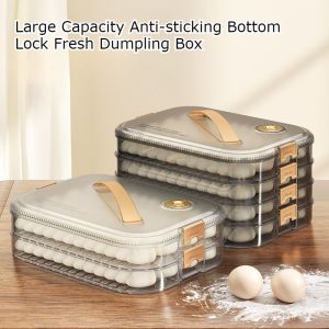 【Ready Stock】Multifunctional Kitchen Storage Box Non-Stick Dumpling Storage Refrigerator Food Preservation Box Dumpling Boxes Food Container