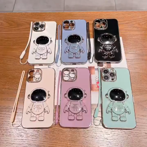 Soft Case Xiaomi Redmi Note 13 4G 5G 13 Pro 4G 5G 13 Pro Plus 5G Astronot Stand Premium Free Tali Lanyard