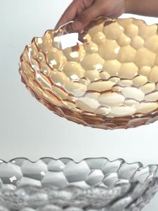 Creative European style honeycomb fruit tray living room home candy tray snacks dried fruit box plastic transparent fruit tray