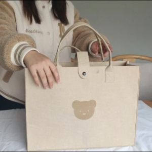 LAKOE Tas Jinjing Tote Bag Beruang Lucu Tas Tenteng Hampers Buat Kado Aesthetic Handbag