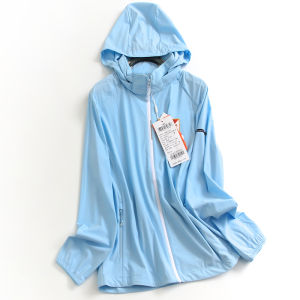 เสื้อคลุมกันแดดแขนยาวแบบมีซิปสำหรับคู่รัก ผ้าตาข่ายระบายอากาศได้ดี ป้องกันรังสียูวี ผ้าคลุมกันแดด ฤดูใบไม้ผลิและฤดูใบไม้ร่วง