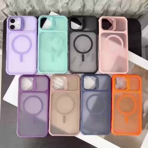szhaiyu | Luxury Ring Lens Stand Holder For Magsafe Case For iPhone 18 Pro Max Air 16 15 Plus 14 13 Matte Magnetic Shockproof Back Cover