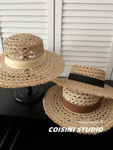 Mũ Rơm Raffia Vành Rộng Chống Nắng Nữ