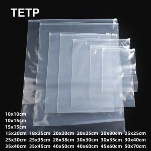 50Pcs Transparent Cloth Packaging Zipper Bags Home Travel Underwear T-shirt Short Scarf Dress Storage Organizer Customize