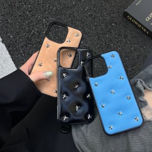 Ốp Điện Thoại Bằng Da Silver Stars Cho iPhone Bảo Vệ Toàn Màn Hình Chống Sốc Chống Trầy Xước Chống Bụi Vỏ Chống Trượt Tương Thích Với Các Mẫu Pro Max