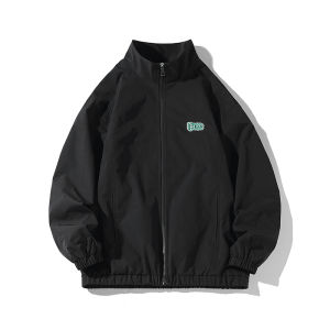 Japanese Style Cargo Jacket Coat Mens Spring & Fall Outdoor Windproof Shell Jacket Casual Boys American Stand Collar Baseball Uniform Fashion