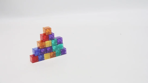 บล็อกแม่เหล็กใสสำหรับเด็ก ของเล่นเสริมพัฒนาการสำหรับประสาทสัมผัสทางเรขาคณิตและตัวเลข ปริศนาแม่เหล็กพร้อมอนุภาคขนาดใหญ่พิเศษ