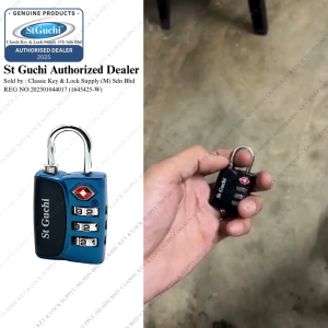 St Guchi SGPL TSA12068 TSA Approved Luggage Lock 3 Dial Manual Combination Travel Padlock