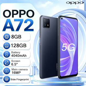 OPPO | OPPO A72 5G Unlocked Mobile Phone 6.5 Inch Smooth Screen 8+128GB 4040mAh Big Battery 16MP Camera Dual SIM Smartphone