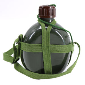 Vintage Large Capacity Aluminum Water Bottle Outdoor Sports Beer Mug Camouflage Style Metal Water Kettle for Hiking Camping Traveling
