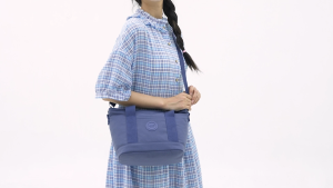 【Ella Fashion】BG1416 Nylon Shoulder Bag Large Capacity Multi-Pocket Water-resistant Crossbody Handbag Travel Tote Casual Sling Bag For Women College Work Everyday Use