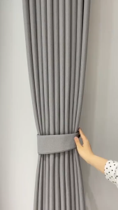 Gorden Blackout Tebal Warna Abu Tua – Plisket Cantelan Modern Elegan untuk Rumah Minimalis