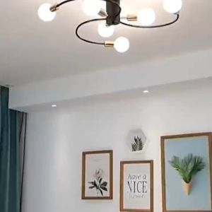 Nordic Black Gold Simple Modern Chandelier Living Room Bedroom Chandelier Creative Home Lighting chandelier light modern design