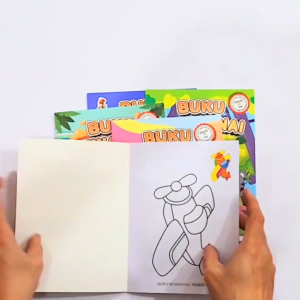 (5 PCS) BUKU MEWARNAI SQUEEZY 12 HALAMAN DENGAN 5 SERI GAMBAR / COLORING BOOK WITH 5 SERIES PICTURES
