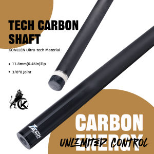 Konllen Carbon Fiber Shaft with professional carbon shaft 3/8*8 Joint 11.8mm tip pool cue for Billiard cue stick