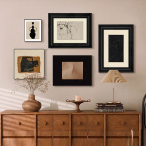 YASISHA | Vintage Style Abstract Art Black and White Wall Decor