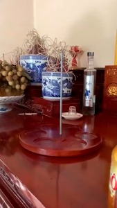 Tháp 3 tầng gỗ tự nhiên bày bia nước ngọt - Đồ thờ đẹp sang chảnh