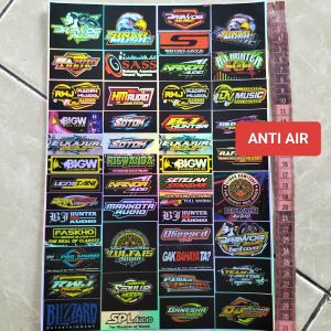 Stiker Sound System | Stiker Audio | Stiker Sound System Audio | Stiker Anti Air | Stiker Bahan Vinyl | Stiker Hologram