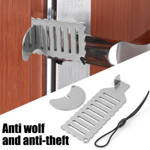 Travel Portable Door Blocker Stainless Steel Punch-Free Anti-Theft Gate Stopper Security Anti-Collision Locks