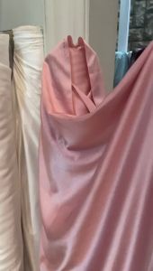 Bahan Kain Satin Maksmraa Original Pure Silk Warna Rosegold