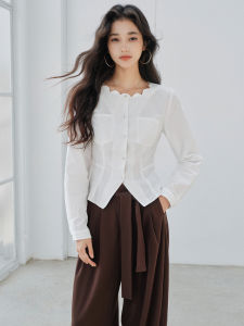 Pure Cotton Slim Fit Flared Shirt 3/4 Sleeve