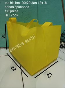 tas hls box 20x20 tas spunbond tas hajatan tas snack tas besek tas box nasi tas kotak nasi tas kue tas thinwal tas bento