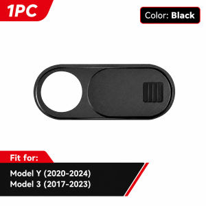 PINMOAP Car Camera Privacy Cover Fit For Tesla Model Y 3 Sliding Interior Lens Protector Cabin Webcam Cover Easy Install Black