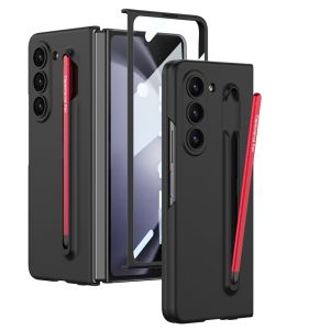 Applicable to Samsung Fol5 Phone Case Foldable Screen Zfol5 Protective Case W24 Heart-Tied World Shell Membrane Integrated Z Ultra-Thin SM-F9460 Shell Fodl with Pen Slot Spen New Arrival Flod Accessories