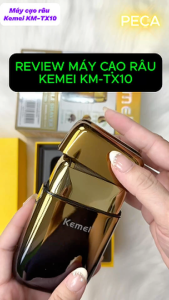 Máy cạo râu Kemei KM-TX10 điều chỉnh 3 mức tốc độ màn hình LCD công suất mạnh mẽ 5W - Hàng chính hãng