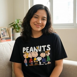 Peanuts Vibes PaperFrett Graphic Print Round Neck T-Shirt Top for both Genders