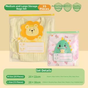 Waterproof Transparent Sealed Baby Clothes Sorting Bag