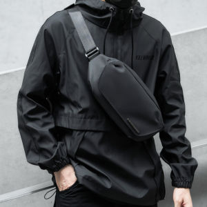 MOYYI Men Sling Bag for Men Chest Bag Sport Bag Buckle Zipper Bag Waterproof Anti-Thief Street Versatile Fashion Crossbody Bag Portable Cycling Bag Outdoor