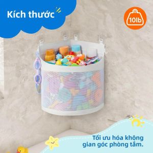 Công Suất Lớn Đồ Chơi Bồn Tắm Trẻ Em Túi Bảo Quản Treo Tường Lưới Thoát Rổ Người Tổ Chức Cho Phòng Tắm Tắm