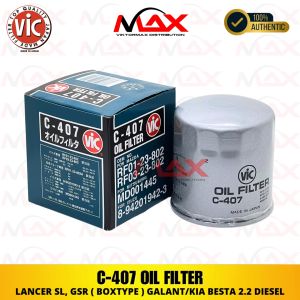 C-407 Vic Oil Filter For LANCER SL GSR ( BOXTYPE ) GALANT/KIA BESTA 2.2 DIESEL