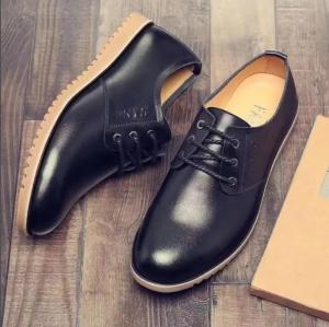 LAMALILI Leather Oxfords Formal Shoes For Men Business Wedding Shoes