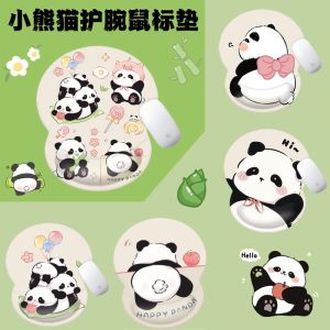 Cute Panda Wrist Support Mouse Pad Office Silicone Cartoon Girls Computer Keyboard Rest Memory Foam Mouse Mat/Pad