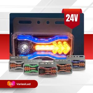 24 Volt Lampu LED Bak Samping Truk Fuso Traonton Universal - Variasi Busur Panah