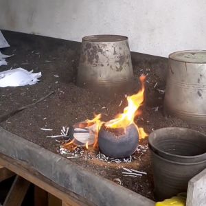 RAAQUU Tsuchi 2 Pack Raku Art Pottery Planter Pot 10 cm For Indoor Plants Cactus and Succulents Handmade Ceramic Home Decor Gift