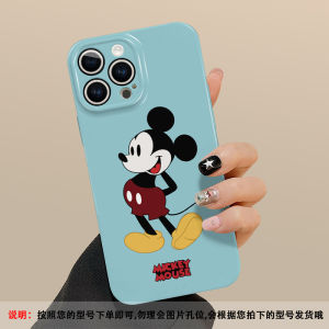 Cartoon Mickey Mouse Phone Case Compatible with  15 16Pro Max Mini Full Cover Anti-Fall XR High-End Feeling 12 8Plus 14 for Couples Girls