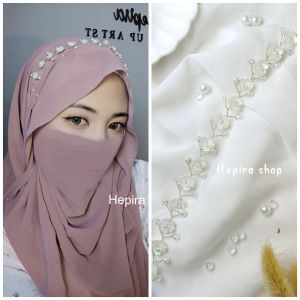 headpiece hijab kode 12/headpiece Mutiara/headpiece bunga/headpiece pengantin