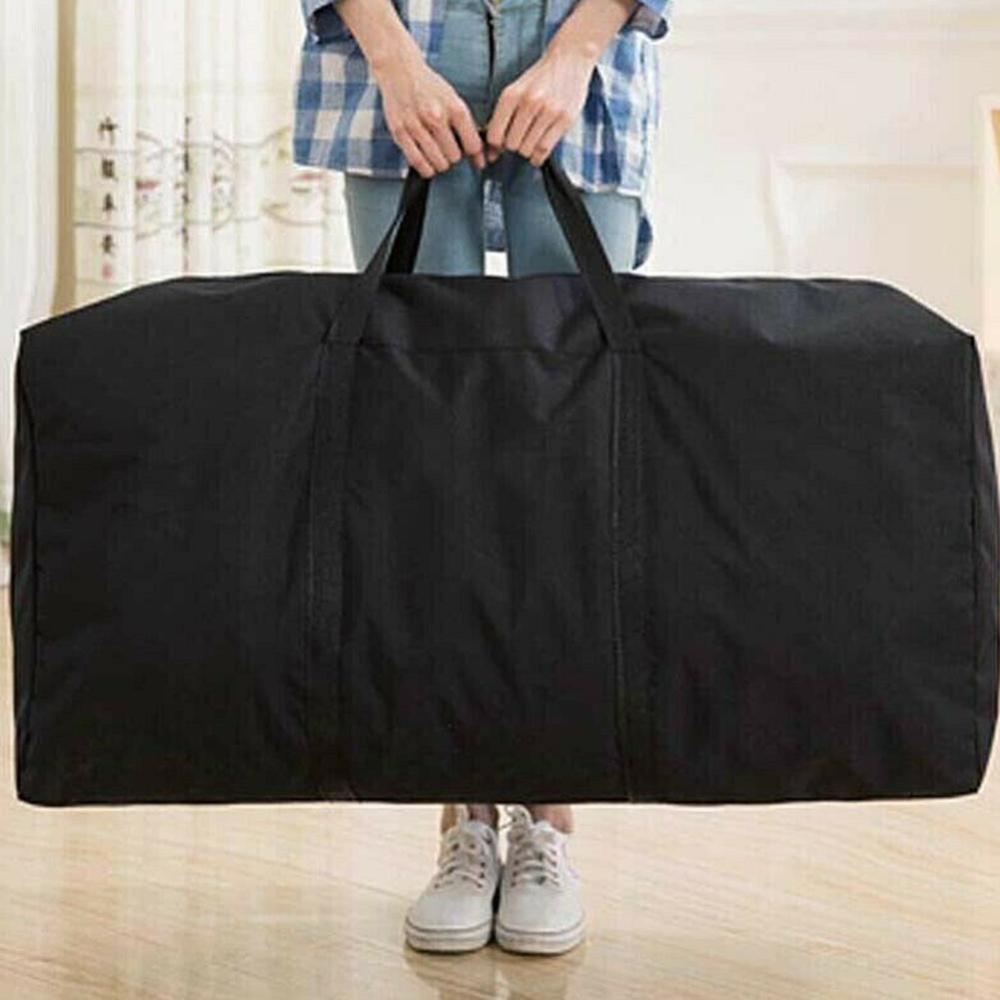 Large Capacity Folding Oxford Duffle Bag, Portable Zipper Travel & Moving Luggage Bag
_voghion.com