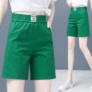 High Waist Five-Quarter Length Womens Shorts Thin Cotton Linen Blend Loose Fit A-Line Casual Pants Summer 2024 Style