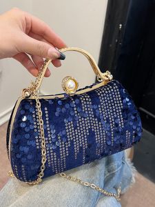 Fashionable Sparkling Evening Bag Small Crossbody Handbag Single Shoulder Bag New 2025 Stylish Trendy Name Lady Clutch