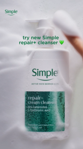 [NEW LAUNCH] Simple Active Skin Barrier Care Pro-ceramides + Hyaluronic Acid Cream Facial Cleanser Repair+ (240ml)