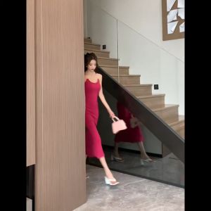 Gaun Suspender Seksi Wanita & Gaya Korea untuk Klub Malam